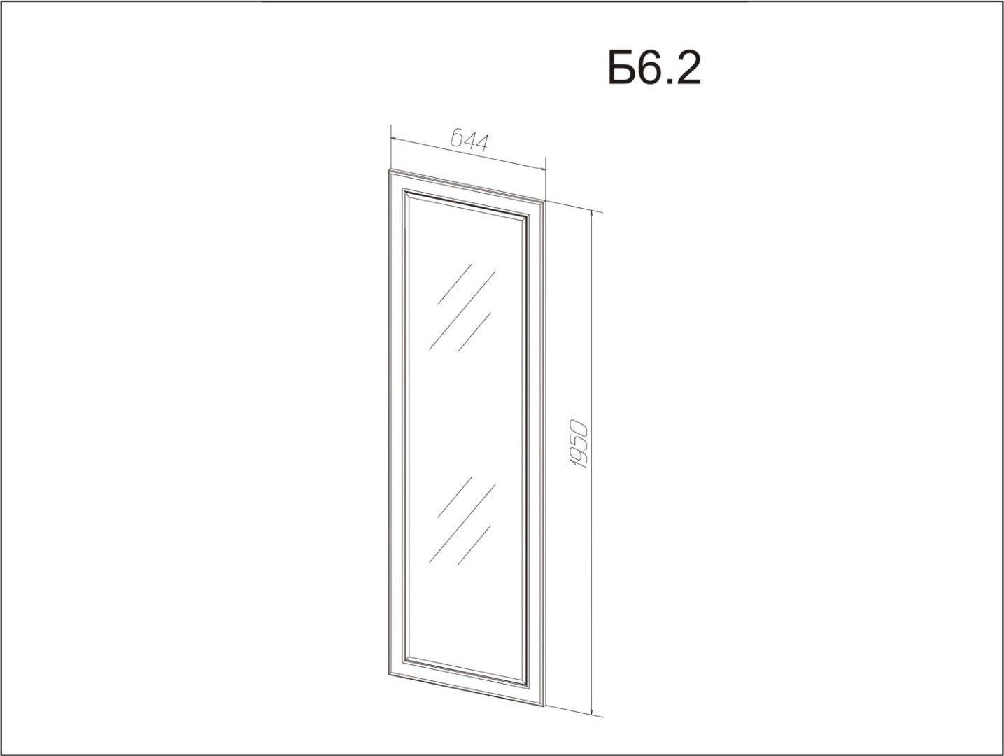 Шкаф 2-х ств. Б6.5 Орех/Беж