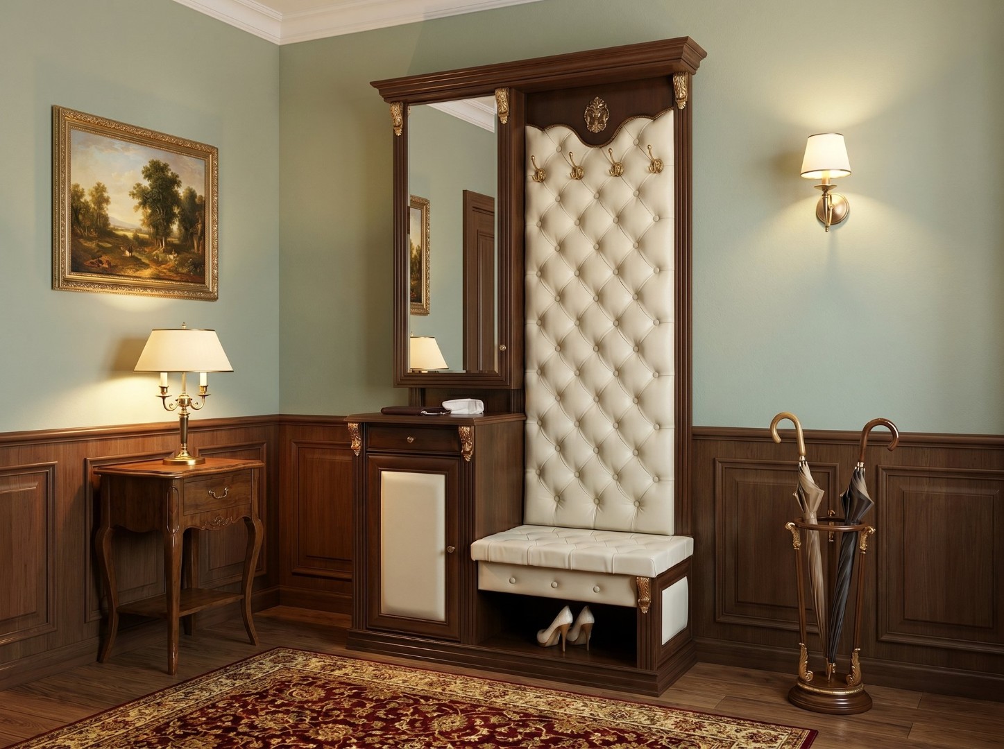 Прихожая Б5.11-6 Орех/Беж