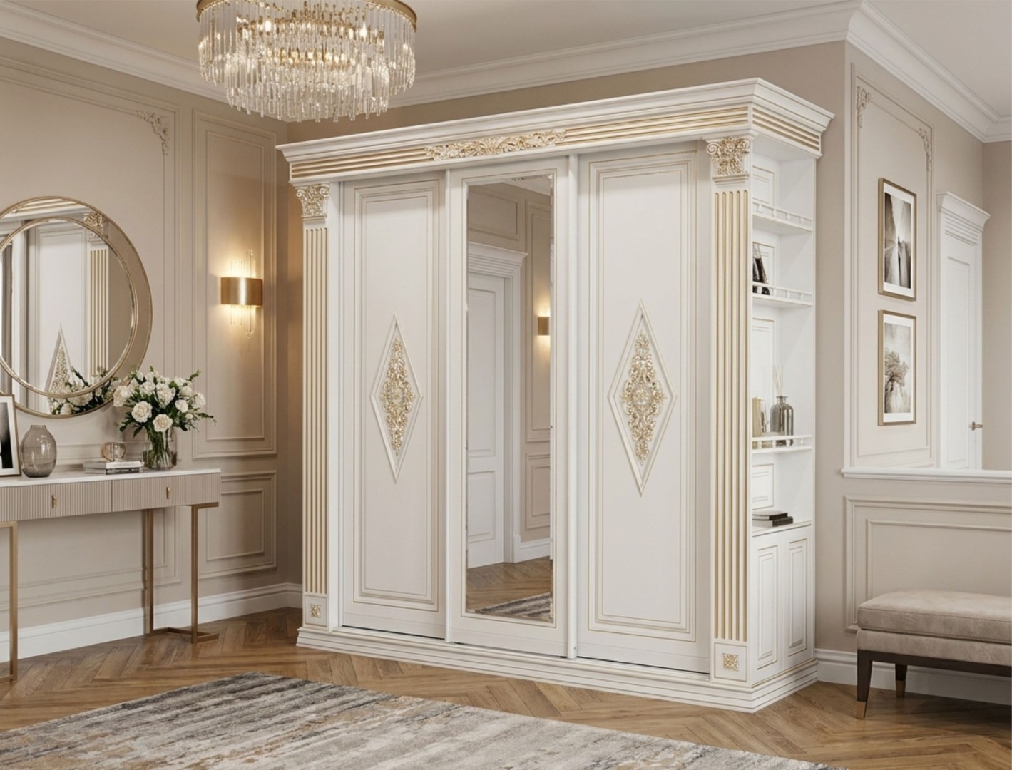 Шкаф-купе Б8.72-3/1 (декор 