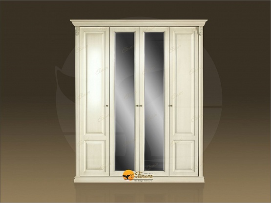 Шкаф 4-х. ств. Б13.3 (двери в МДФ) Карамель (1) 